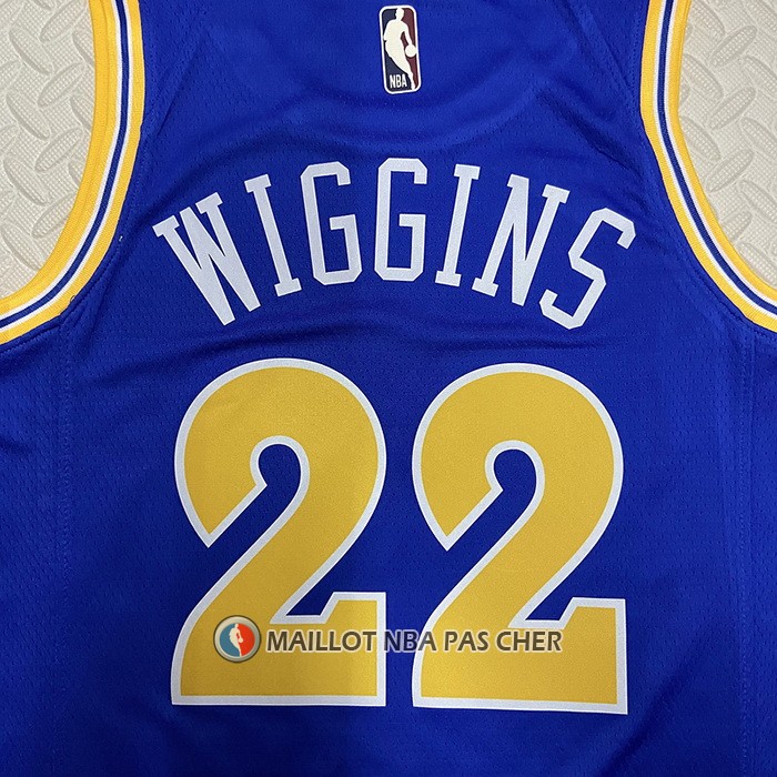 Maillot Golden State Warriors Andrew Wiggins NO 22 Classic 2022-23 Bleu